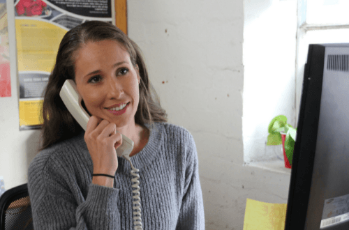 Photo of woman talking on phone